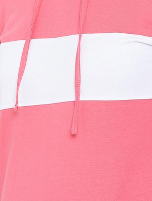 color block hooded t-shirt dress - 16603113 - Standard Image - 5
