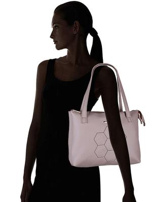 beige leatherette (pu) regular handbag - 16603484 - Standard Image - 5