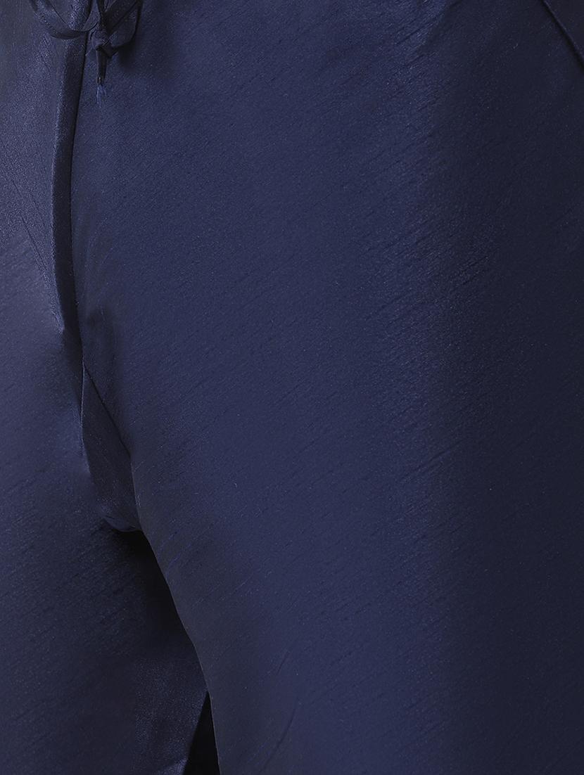 navy blue solid kurta pyjama set - 16603649 - Zoom Image - 5