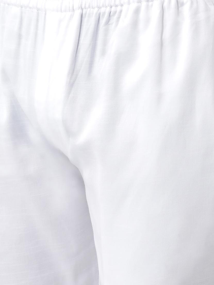 beige solid asymmetric kurta pyjama set - 16603660 - Zoom Image - 5