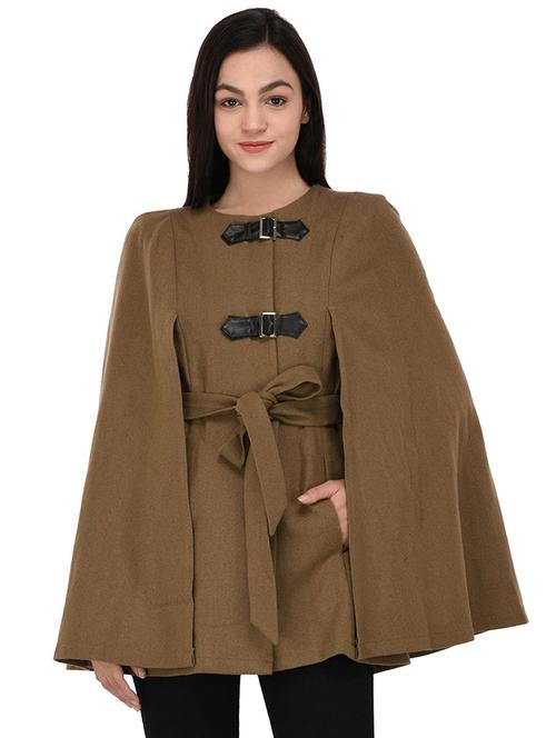 button detail tie knot cape - 16603774 - Standard Image - 1