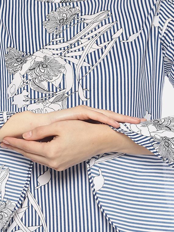 boat neck bell sleeved top - 16603796 - Zoom Image - 5