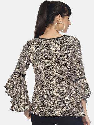 boat neck bell sleeved top - 16603798 - Standard Image - 2