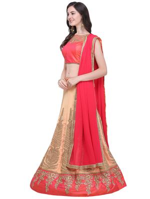 embroidered contrast lehenga - 16603800 - Standard Image - 2