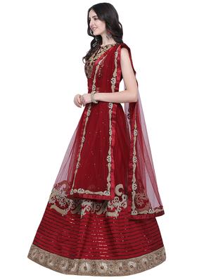 embroidered flared lehenga - 16603803 - Standard Image - 2