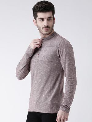 maroon self design t-shirt - 16604035 - Standard Image - 2