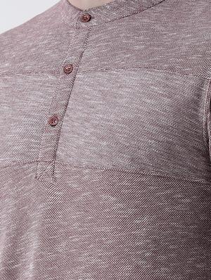 maroon self design t-shirt - 16604035 - Standard Image - 5