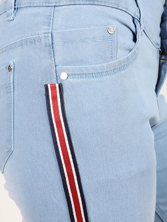 high rise side taped jeans - 16604152 - Zoom Image - 5