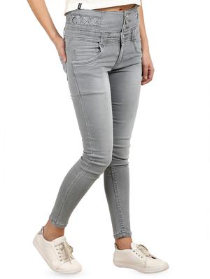 high rise button detail jean - 16604154 - Standard Image - 2