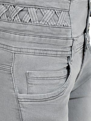 high rise button detail jean - 16604154 - Standard Image - 5