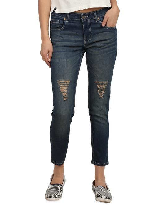 high rise distressed jeans - 16604173 - Standard Image - 1