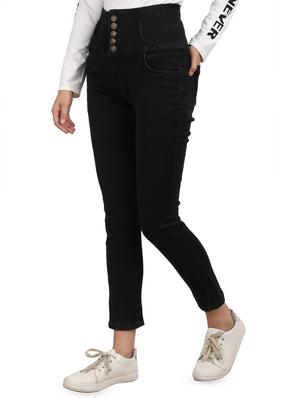 high rise button detail jeans - 16604175 - Standard Image - 2