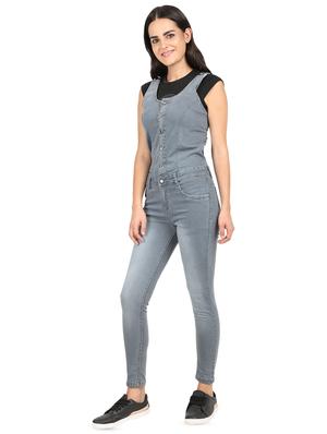 cut out detail stone washed dungaree - 16604281 - Standard Image - 2
