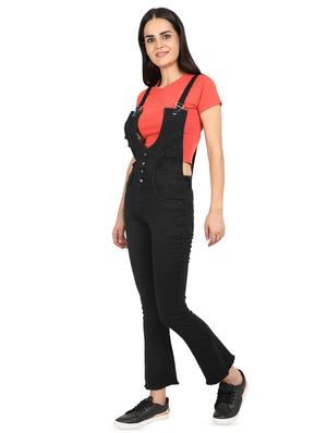 scoop neck solid dungaree jumpsuit - 16604283 - Standard Image - 2