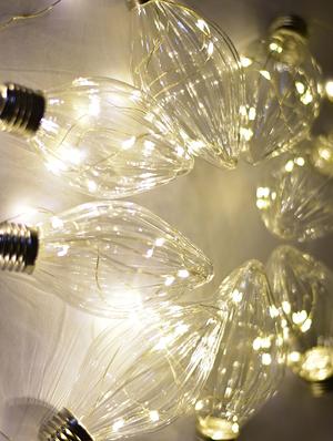 led copper wire conical bulb shape decorative string light- 8 bulb - 16604321 - Standard Image - 2