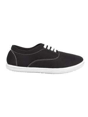 black canvas lace up sneakers - 16604422 - Standard Image - 2