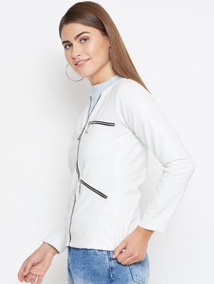zipper detail long sleeved jacket - 16604900 - Standard Image - 2