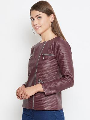 zipper detail long sleeved jacket - 16604902 - Standard Image - 2