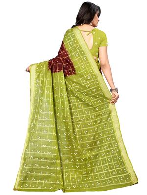 bandhani printed saree with blouse - 16605252 - Standard Image - 2