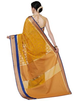 self-design banarasi saree with blouse - 16605527 - Standard Image - 2