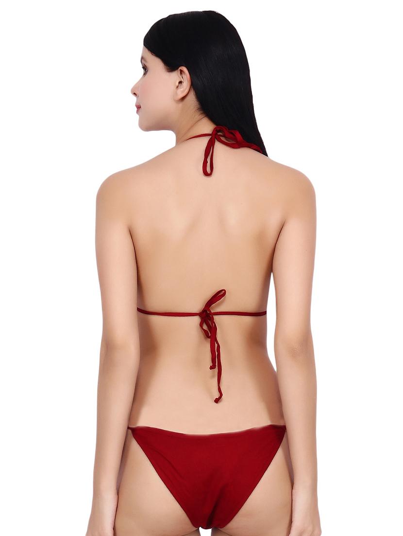 tie knot detail solid bikini - 16605690 - Zoom Image - 2
