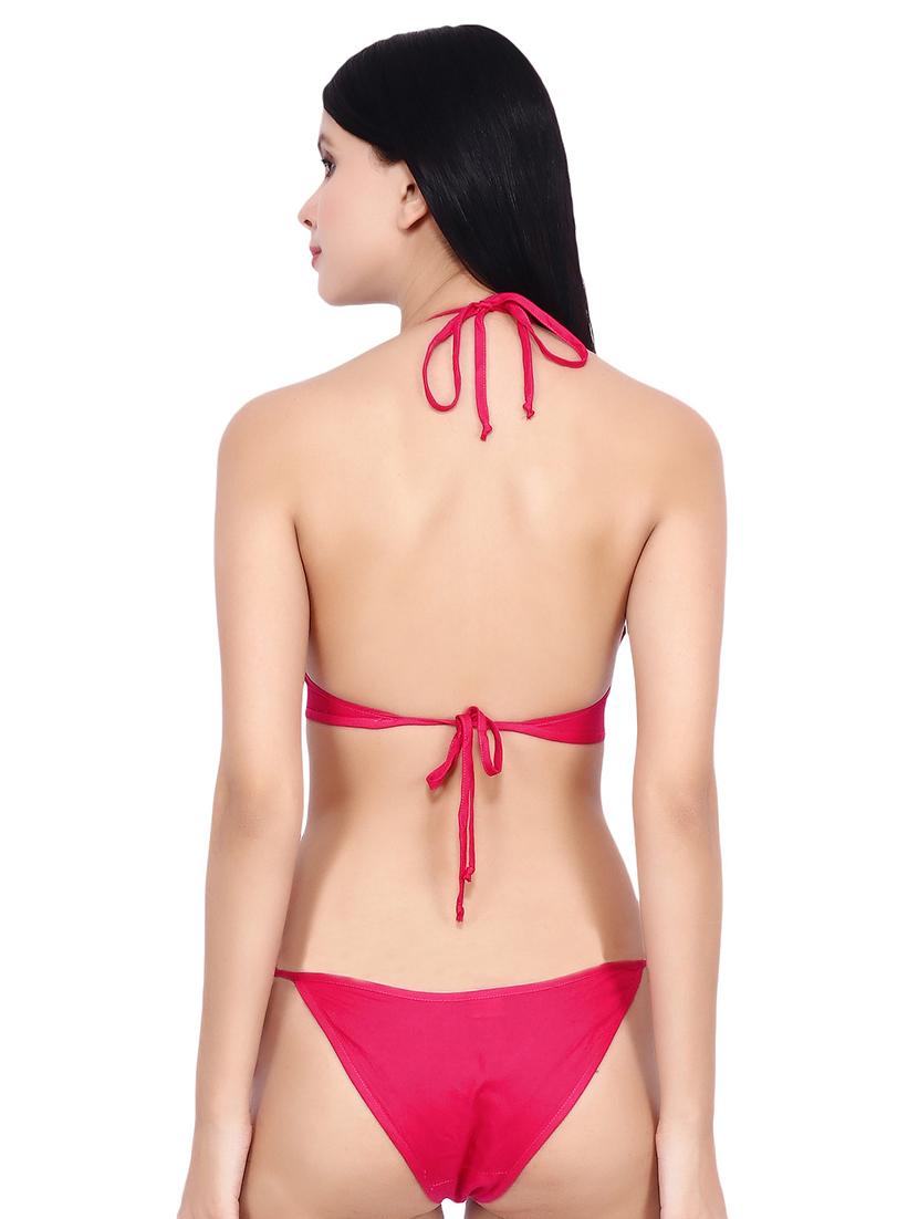 tie knot detail solid bikini - 16605695 - Zoom Image - 2