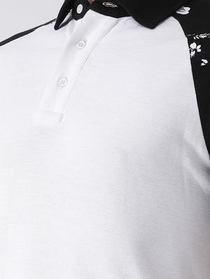 white printed collared t-shirt - 16605769 - Standard Image - 5