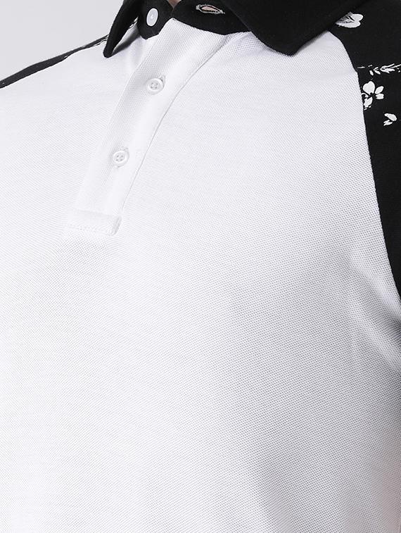 white printed collared t-shirt - 16605769 - Zoom Image - 5