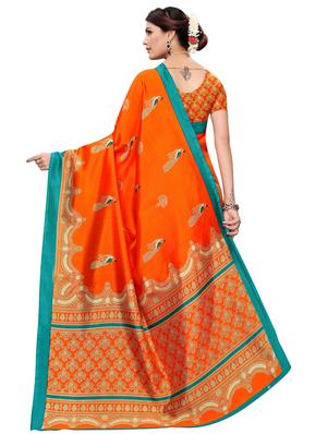 self-design printed saree with blouse - 16605851 - Standard Image - 2
