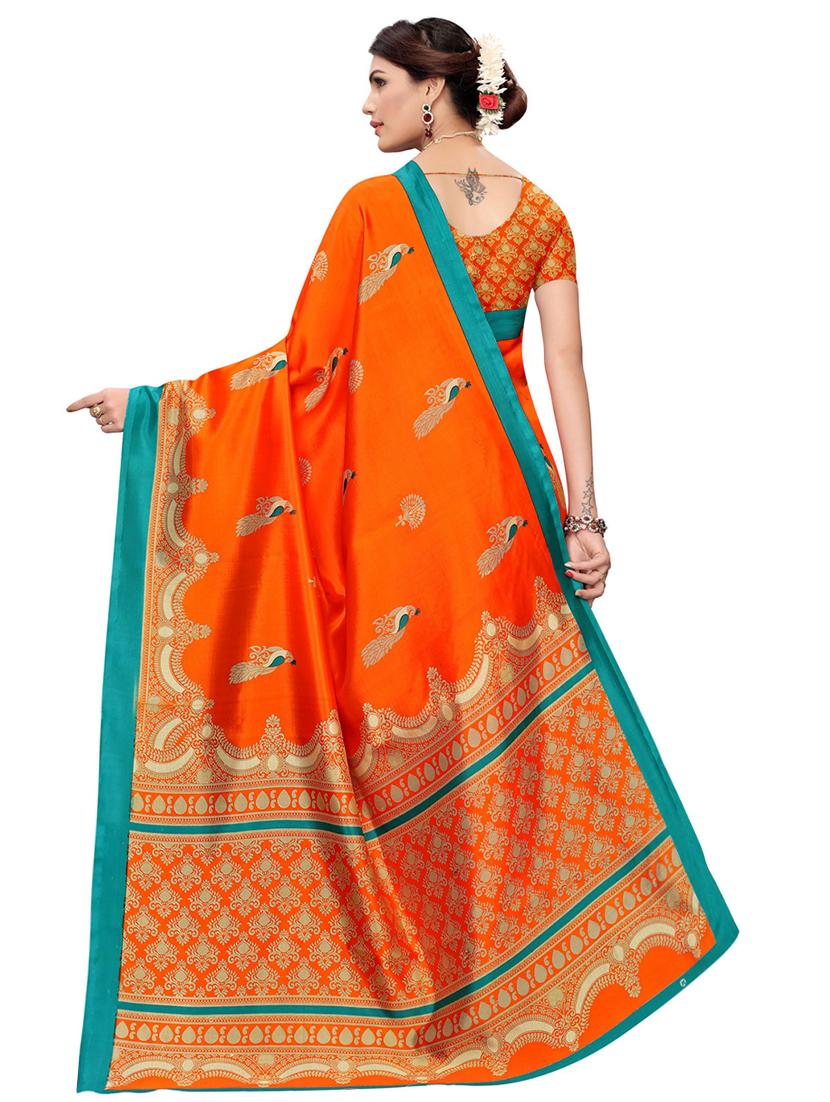 self-design printed saree with blouse - 16605851 - Zoom Image - 2