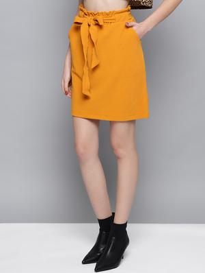tie knot front straight skirt - 16605871 - Standard Image - 2