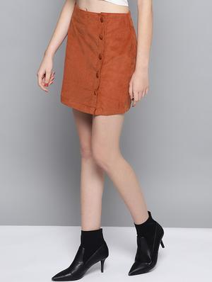 button detail wrap straight skirt - 16605872 - Standard Image - 2