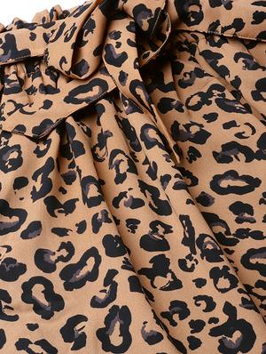 tie knot animal print skater skirt - 16605873 - Standard Image - 5