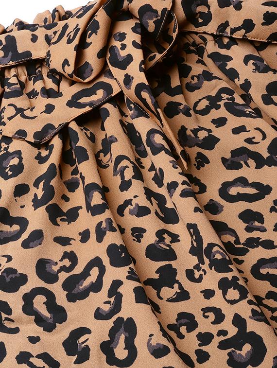 tie knot animal print skater skirt - 16605873 - Zoom Image - 5