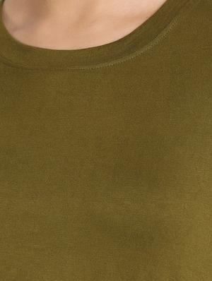 crew neck solid crop tee - 16606079 - Standard Image - 5