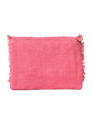 pink jute regular sling bag - 16606151 - Standard Image - 2