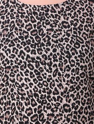 round neck animal print a-line dress - 16607202 - Standard Image - 5