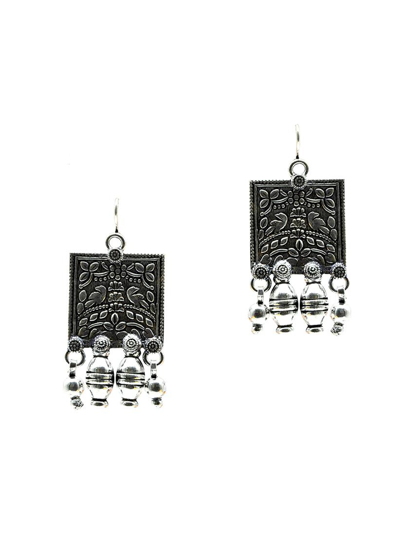 silver tone drop earring - 16607352 - Zoom Image - 2