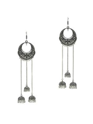 silver tone drop earring - 16607353 - Standard Image - 2