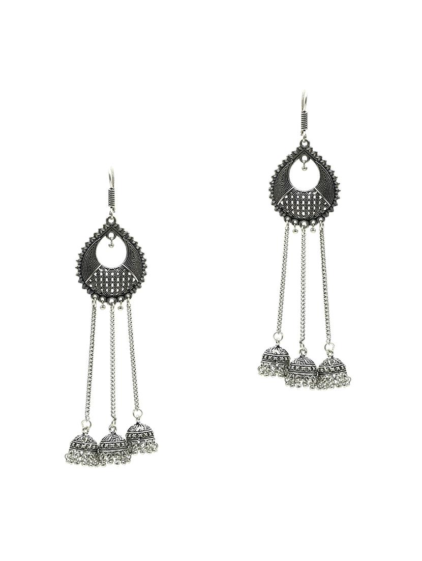 silver plated drop earring - 16607361 - Zoom Image - 2