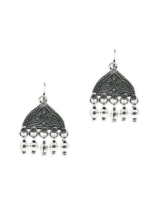 silver plated drop earring - 16607362 - Standard Image - 2