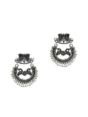 silver plated drop earring - 16607364 - Standard Image - 2