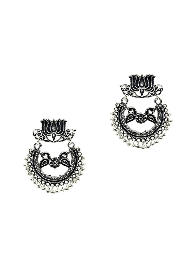 silver plated drop earring - 16607364 - Zoom Image - 2