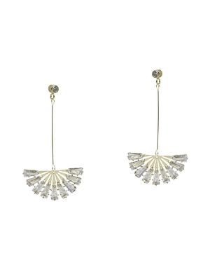white gold tone drop earring - 16607511 - Standard Image - 2
