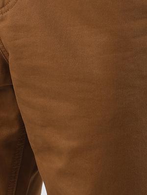 brown solid bermuda shorts - 16607933 - Standard Image - 5