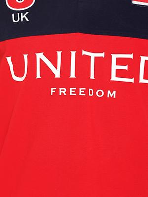 red color block polo t-shirt - 16607936 - Standard Image - 5