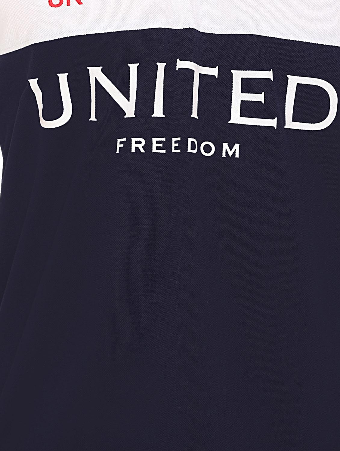 navy blue color block polo t-shirt - 16607937 - Zoom Image - 5