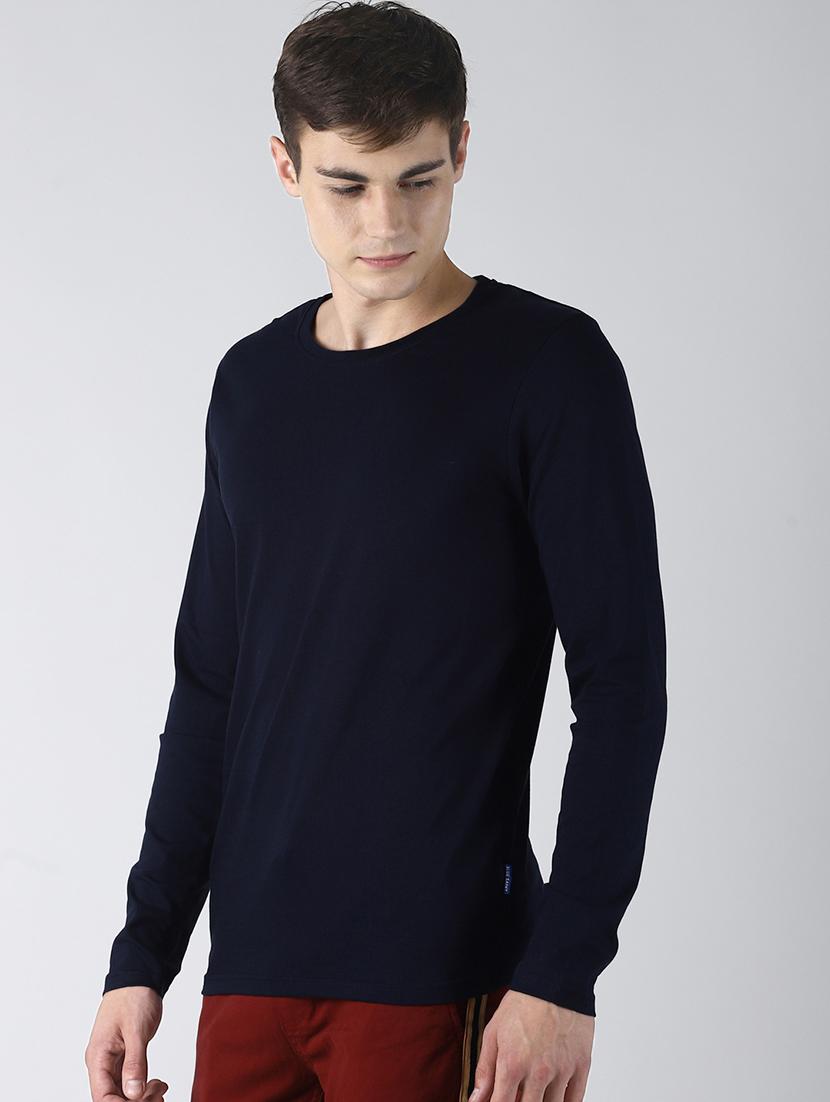 navy blue solid t-shirt - 16608351 - Zoom Image - 2