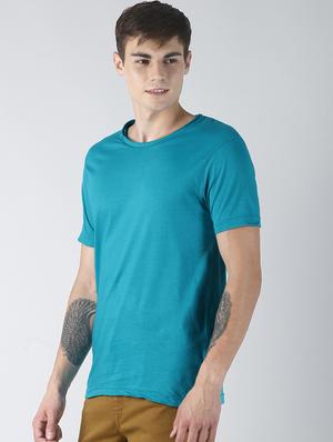 blue solid t-shirt - 16608355 - Standard Image - 2