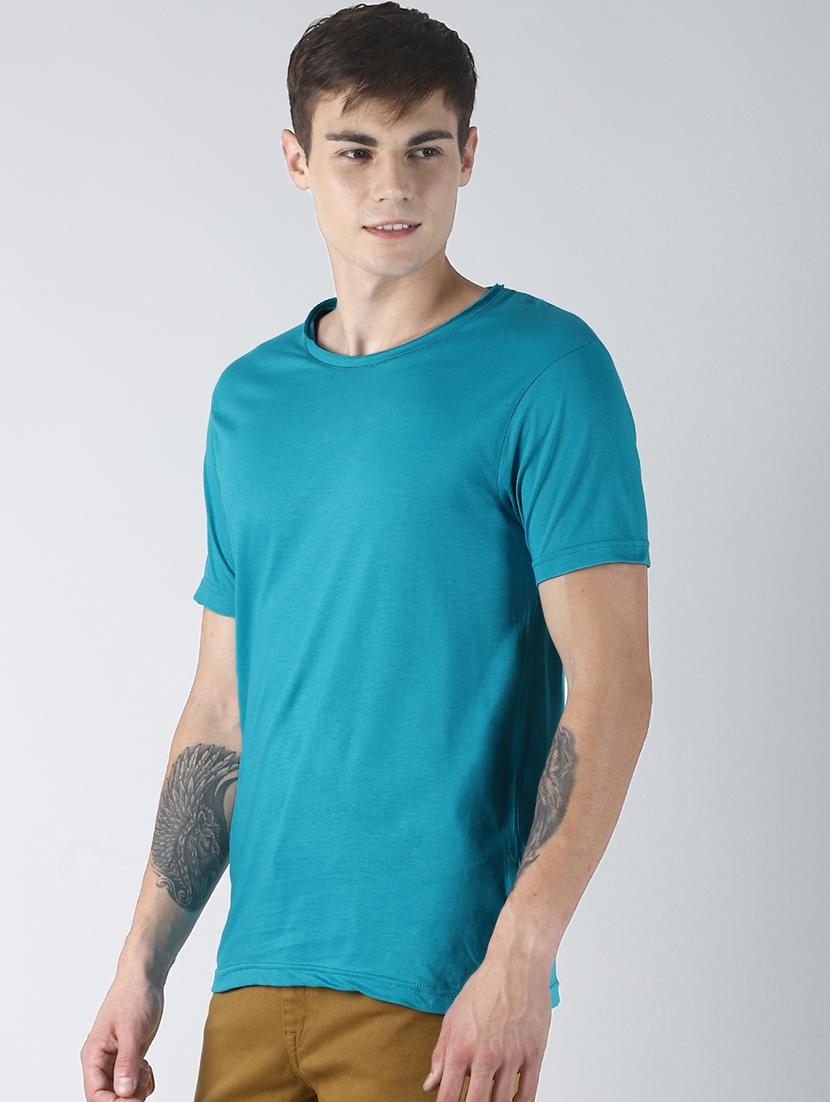 blue solid t-shirt - 16608355 - Zoom Image - 2